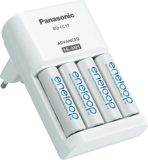 Panasonic - Elem, Akkumultor - Akkutlt Panasonic BQ-CC17+4x1900mAh AA Enelop K-KJ17MCC40E