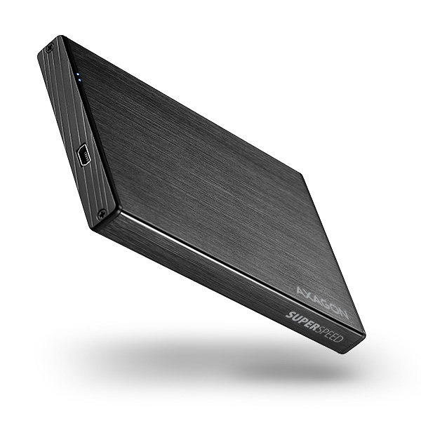 Axagon - Kls mobil Rack - Axagon EE25-XA6 2,5' SATA USB3.0 alumnium HDD hz, fekete