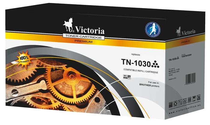 Victoria - Toner lzernyomtathoz - Victoria Brother TN-1030 utngyrtott toner, Black