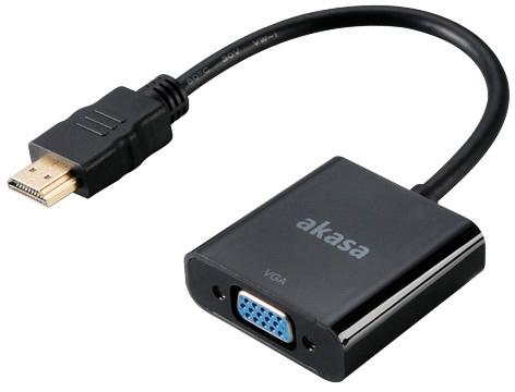Akasa - Kbel, fordt Adapter - Akasa 20cm HDMI-VGA adapter